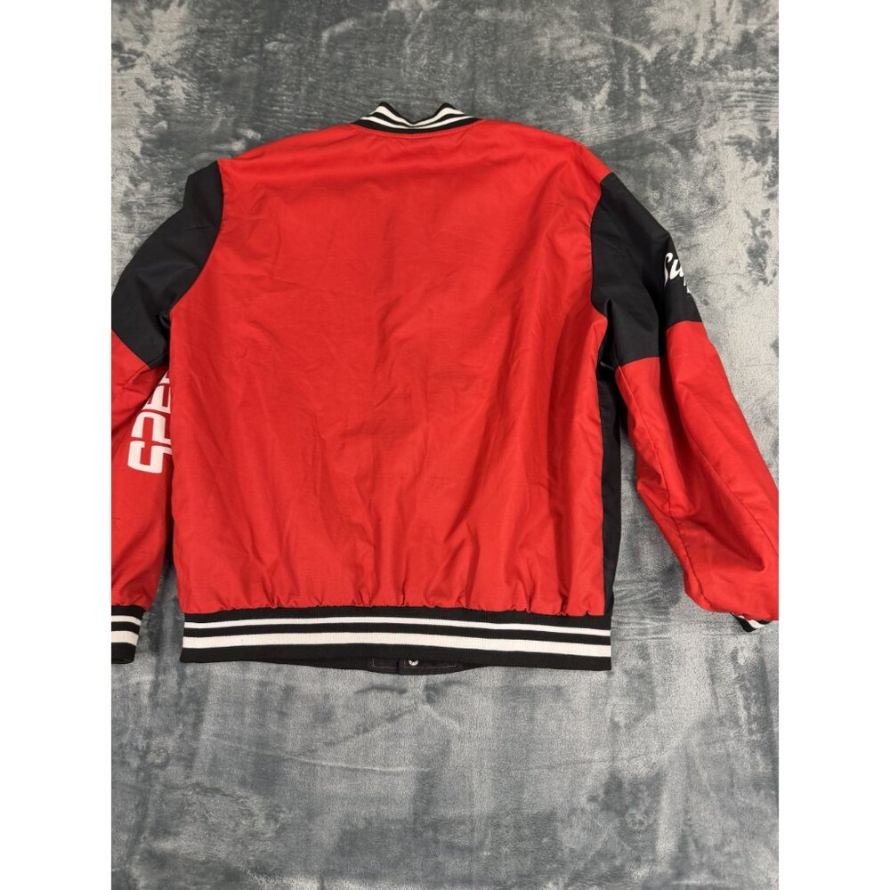 Manfinity Speed Racing Jacket Red Black White Graphics Size S - Picture 9 of 11